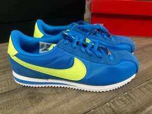 Nike Cortez kids  Textile Blue Volt Lemon Sneakers
